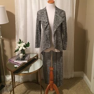Grey high low sweater jacket