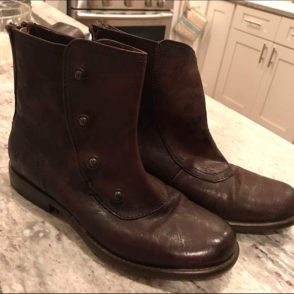 FRYE Phillip Military Zip Boots