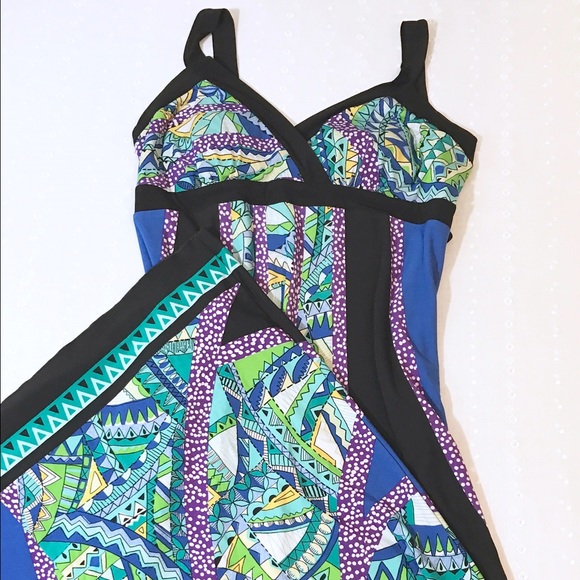 AB Studio Multicolored Maxi Dress size Large