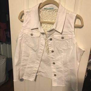 White Lace Vest from Maurice's!