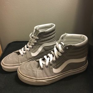 Unisex grey high top vans- lightly warn