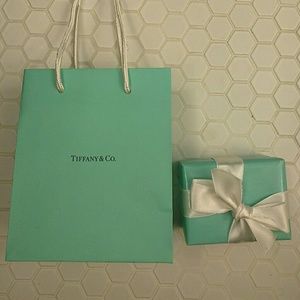 Tiffany&Co gift wrapped earring box&bag
