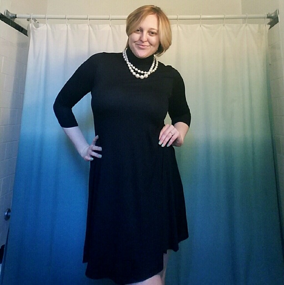 Last one~Black Mock neck tunic/dress - Picture 2 of 3
