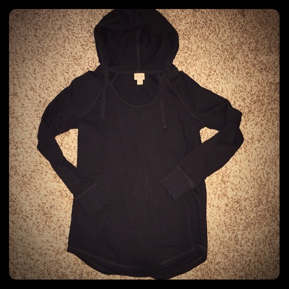 Black hooded sweatshirt/tunic