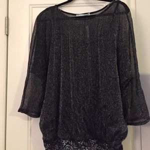 Sheer sparkly top