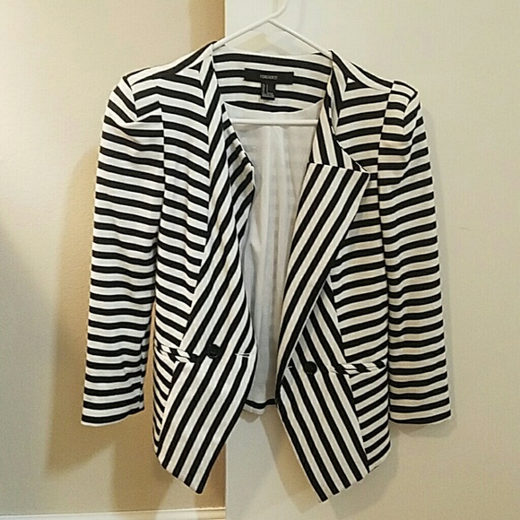 Black and white blazer