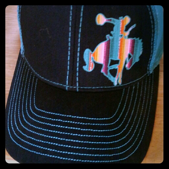 Bucking horse ball cap