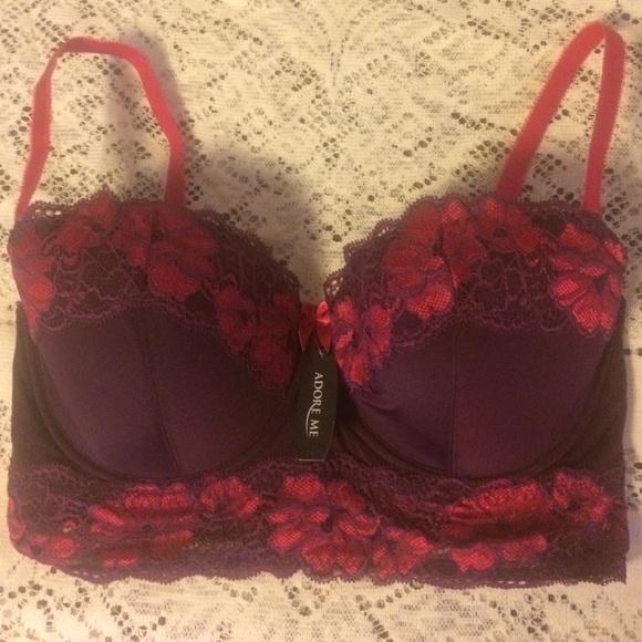 Other - Super Sexy Maroon Lae Bra by Adore Me 34DD