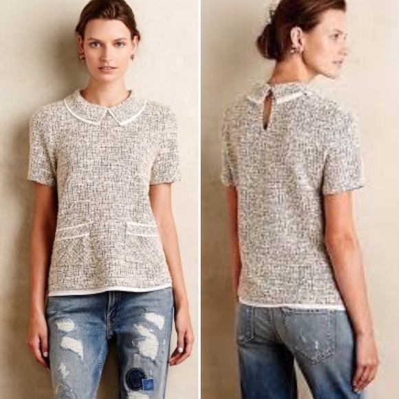 💚 Sold! Anthropologie Postmark Thornburgh Top - Picture 2 of 4