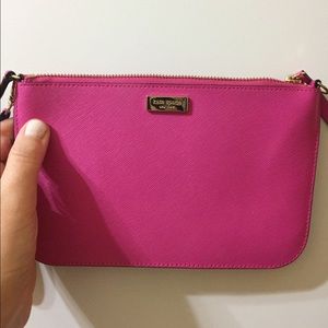Kate Spade hot pink large wristlet