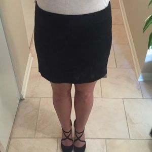 Express lace insert black skirt