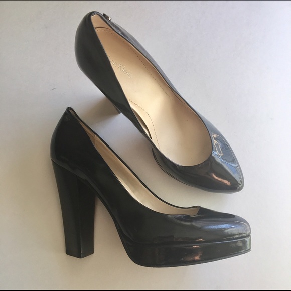 Black Patent Leather Calvin Klein Heels