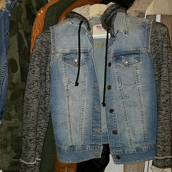 Denim Hoodie Jacket (: