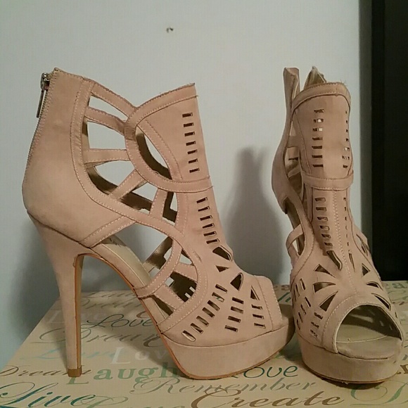 Just Fab Faux Suede Pumps.