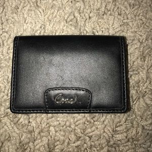 Coach Black Leather Mini Wallet - Authentic!