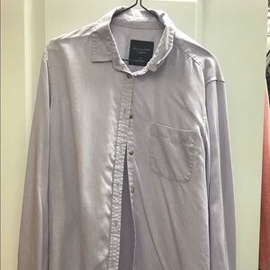 American Eagle Purple Button Down Shirt-Sz L
