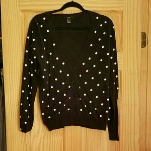 Forever 21 Polka-dot buttoned cardigan