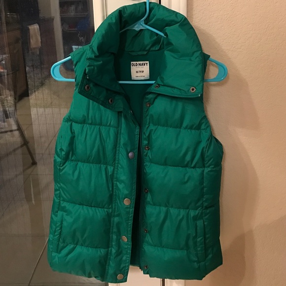 Green Old Navy Fleece Lined Puffer Vest