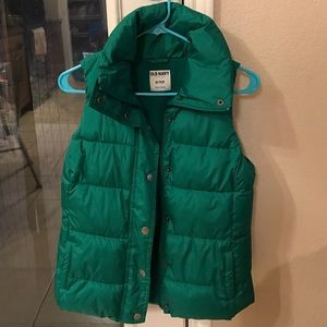 Green Old Navy Fleece Lined Puffer Vest