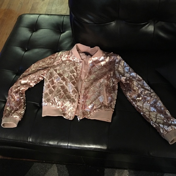 Sequin bomber jacket