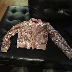 Sequin bomber jacket