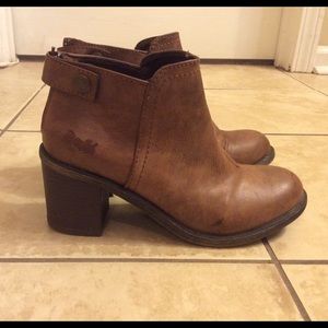 Tan booties size 7