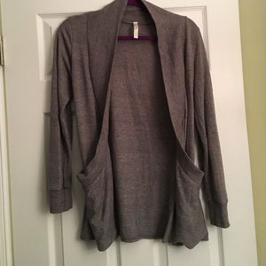 Gray cardigan