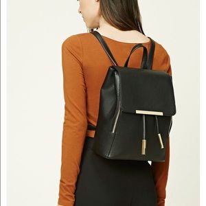 Black Drawstring Satchel