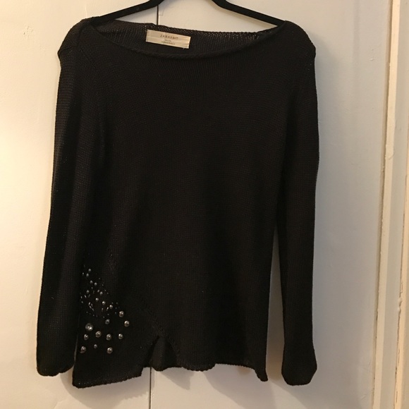 Black knit sweater