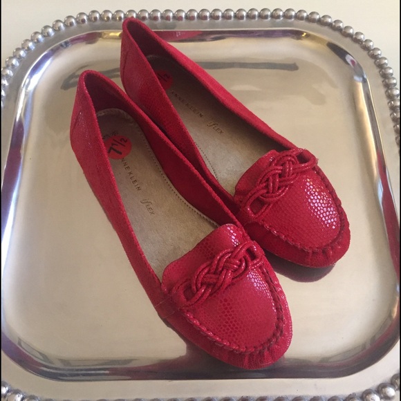 NWT Anne Klein leather flats