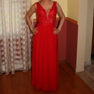 SHERRI HILL 50255 RED PROM GOWN DRESS💃🏻