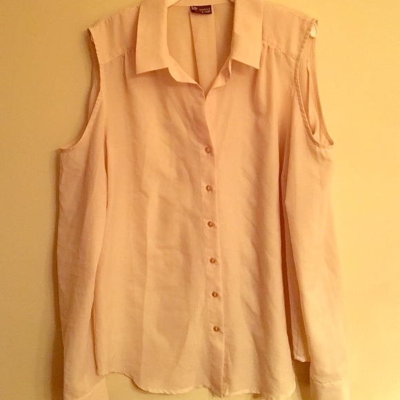 Open shoulder long sleeve button up! - Picture 1 of 3