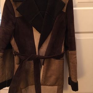 Vintage suede shearing coat