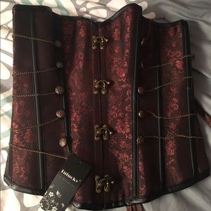 Tulucky Womens Steampunk Gothic Steel Boned Corset