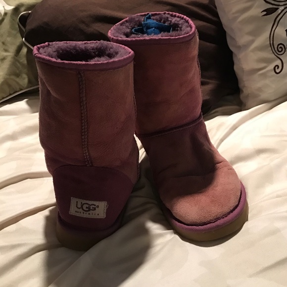 Ugg boots 7w /8 diba black leather boots