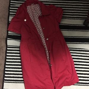 M red short sleeved pea coat