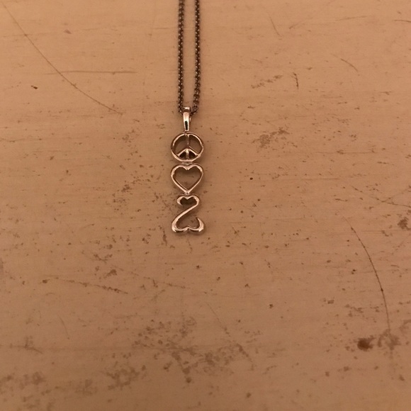 Jane Seymour Peace, heart, & open heart necklace