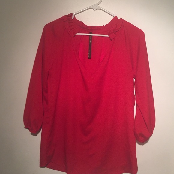 ANTHROPOLOGIE- ReneeC red blouse