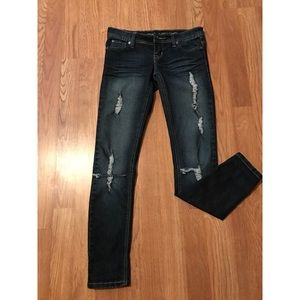 Blue asphalt skinny jeans