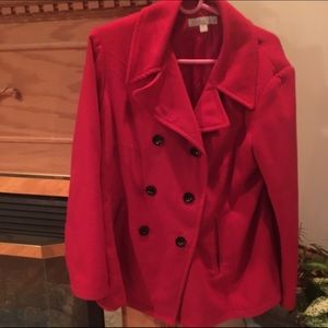 Red New York & co peacoat
