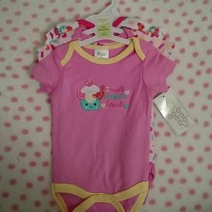 3pk girls onesies