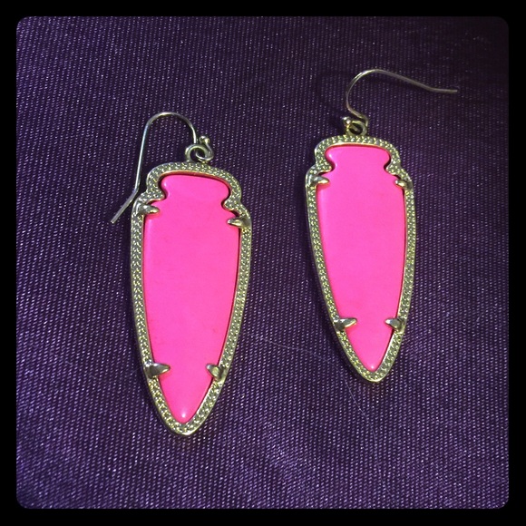 Kendra Scott hot pink sky earrings