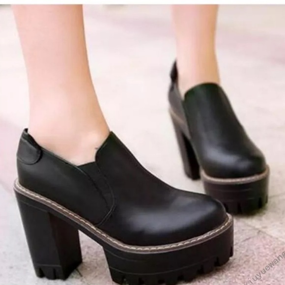 Chunky Platform Ankle Boots - Sz 6