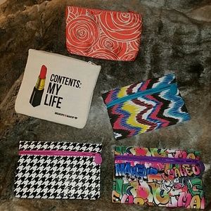 5 never used ipsy makeup bags