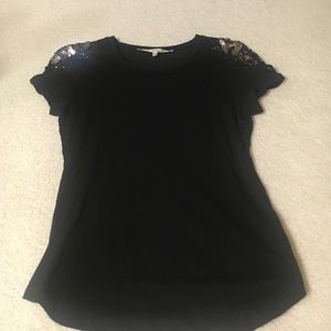 Rachel Roy Sequined shoulder T