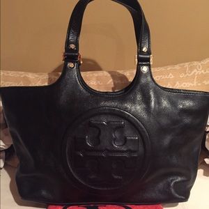 Tory Burch Bombe glazed learher tote