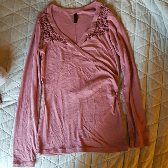 Victoria's secret faux wrap top with beading