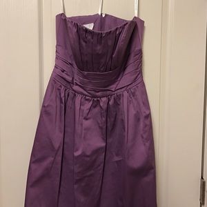 Davids Bridal purple 4 dress with matching shoes