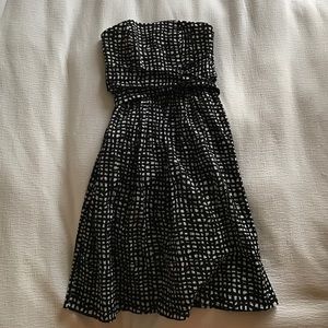 Anthropologie gingham strapless dress. Sz 0