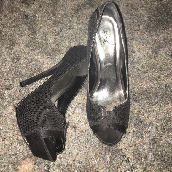 Sparkly Black Diva Heels